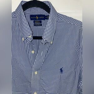 Ralph Lauren Classic Fit Performance Gingham Button Down Shirt Men’s Medium